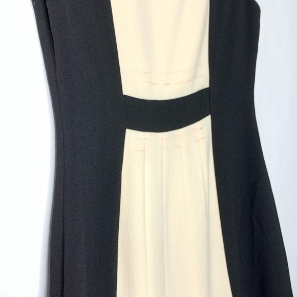 Max and Cleo Dress Pleated Black, Cream, Coral - Picture 5 of 8